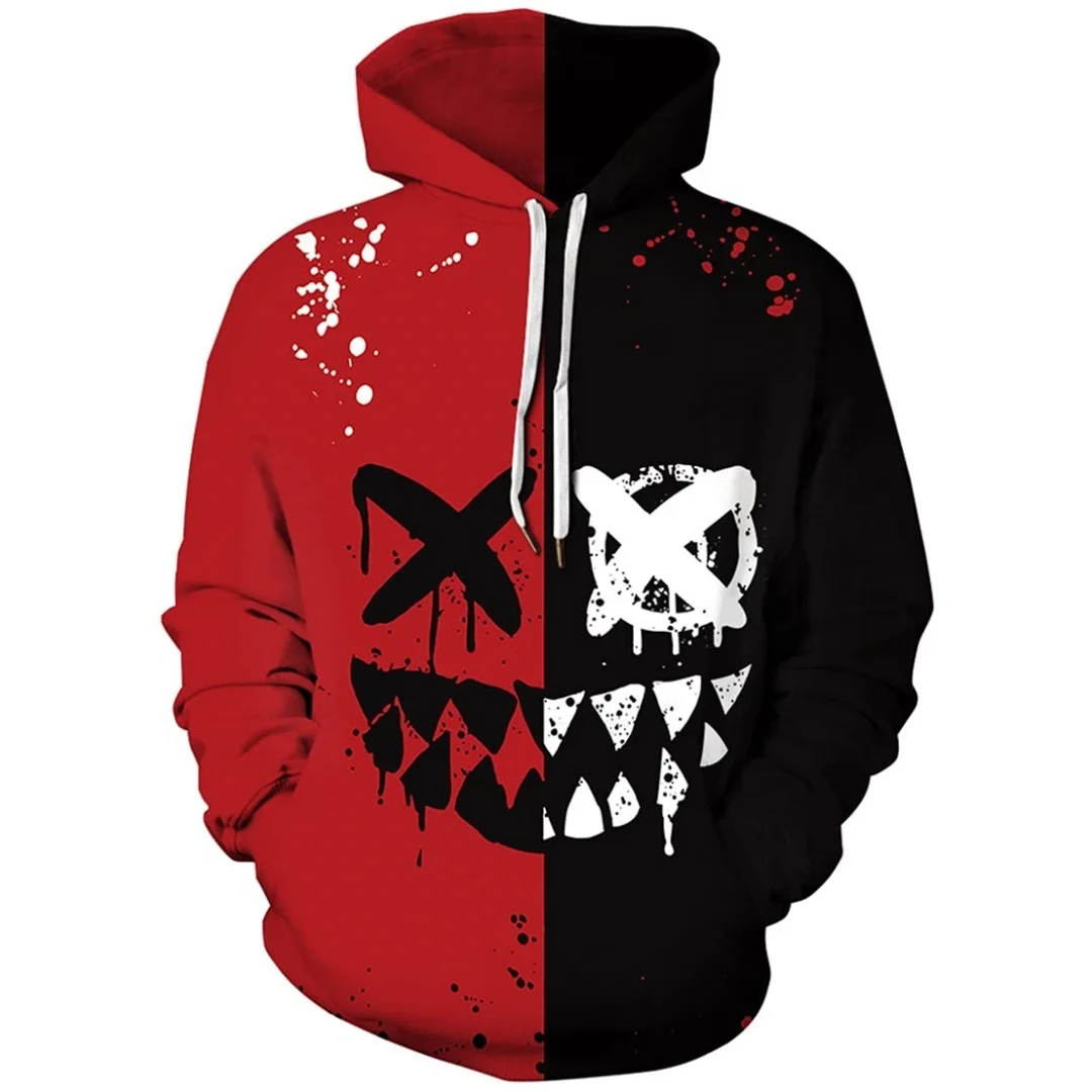 Halloween demonic graphic hoodie 3D Print Spring And Autumn Fashion Leisure Versatile Streetwear Men's And Women's Y2K Hoodies