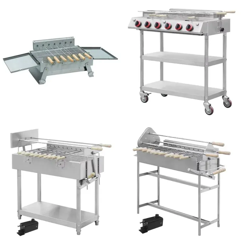 Wholesale Outdoor Smokeless Stainless Steel Portable Rotating Charcoal BBQ Grill Equipment CE Certified