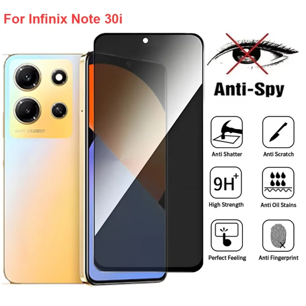 

Для Infinix Note 30i антишпионская защитная пленка из закаленного стекла для экрана, совместимая с InfinixNote30i, полное покрытие, пленка для телефона