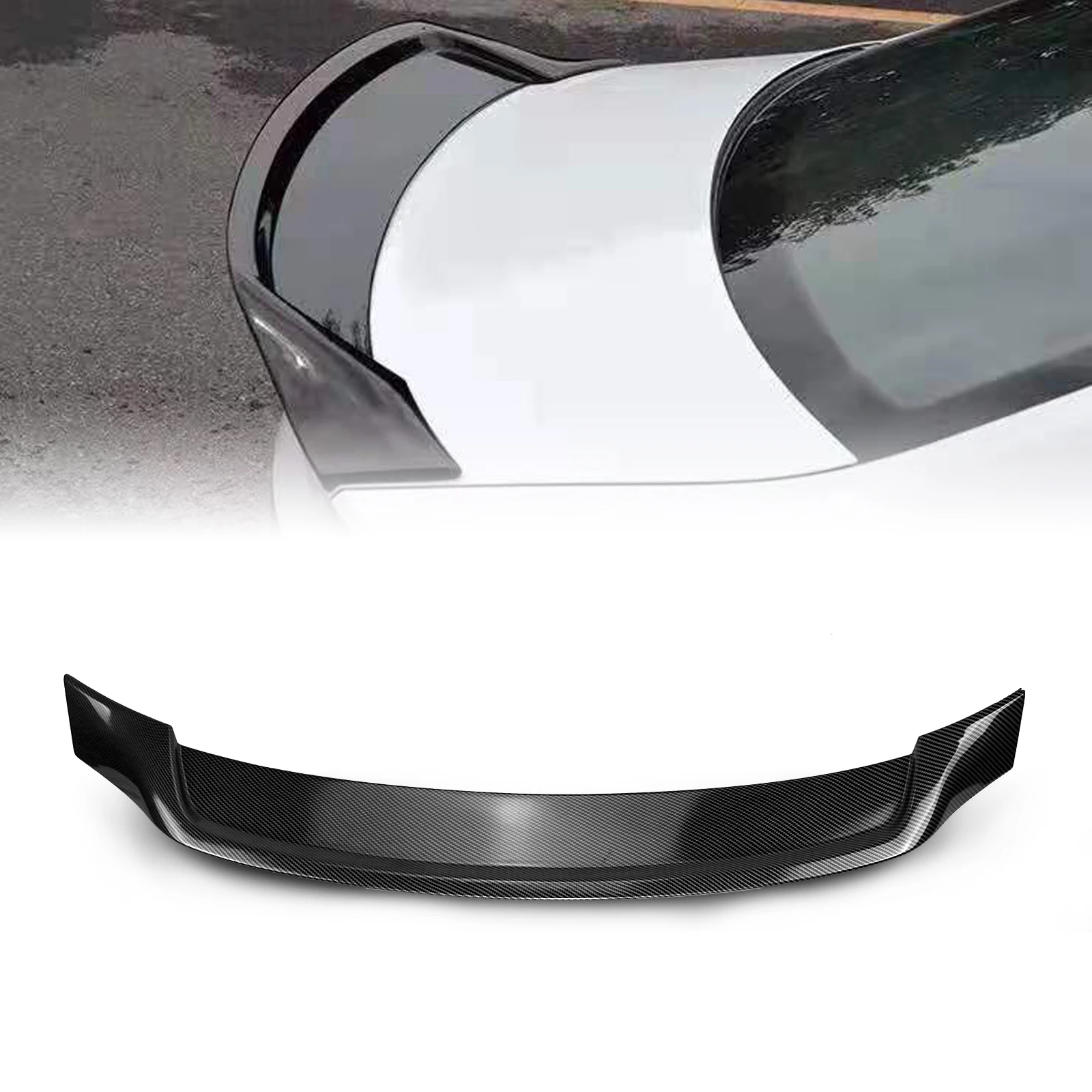 

Rear Trunk Spoiler Wing For Audi A3 S3 RS3 Sedan 2013-2020 ABS Carbon Fiber Look/Gloss Black Tailgate Trim Car Lid Splitter Lip