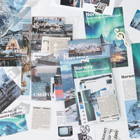 Romantic Scenery Sticker & Paper Set - 30pcs Decorative Elements for Journal & Scrapbooking