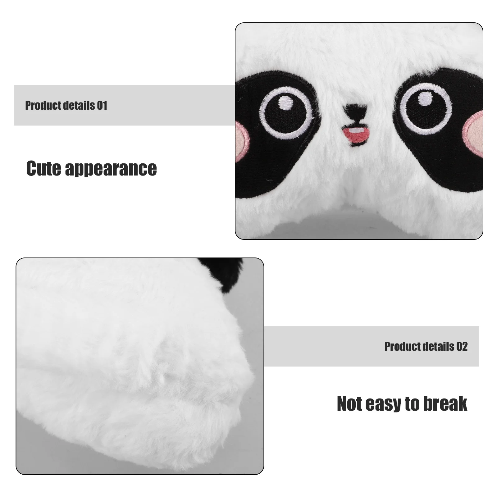 وسادة مسند رأس السيارة اللطيفة، وسادة دعم الرقبة الباندا، وسادة مسند الرأس الناعمة للبالغين والأطفال، ملحقات داخلية لمقعد السيارة