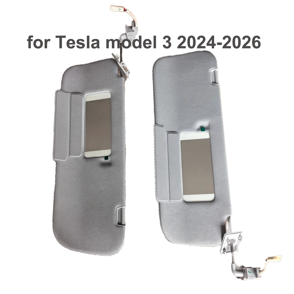 OEM für Tesla Model 3 Highland 2024 2025 2026 Sonnenblende mit Schminkspiegel, Innenraumzubehör, Ersatzteile, Sonnenblende für Make-up