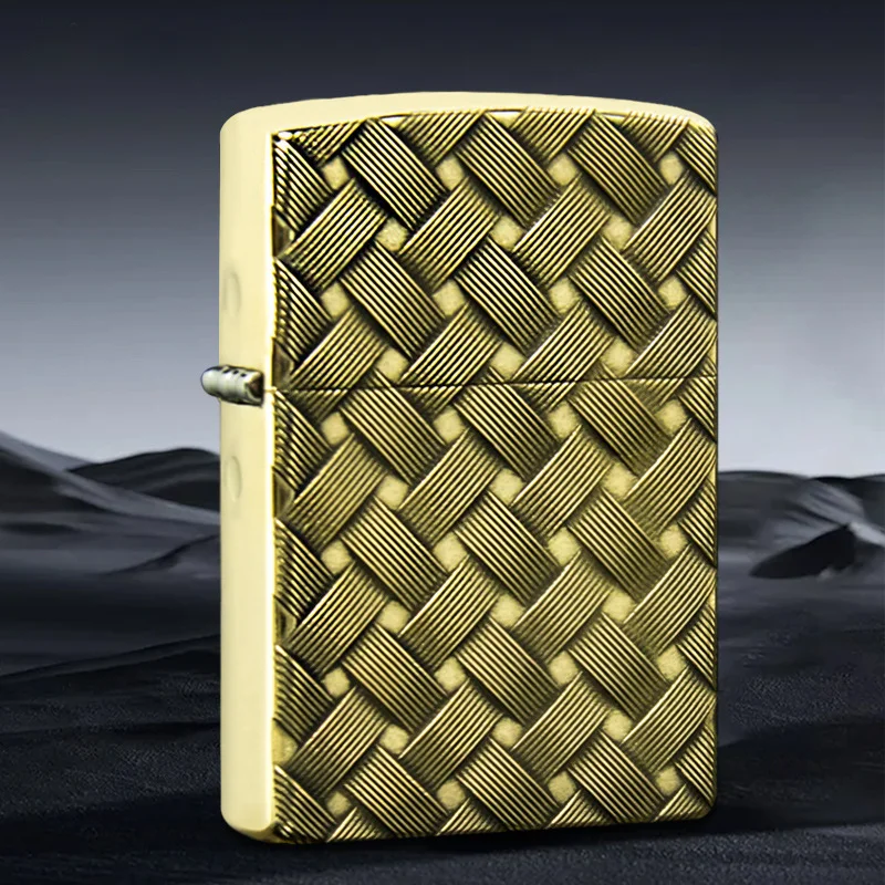 

ZORRO brass 3D embossed double-sided woven patterned cigarette lighter as a gift for men