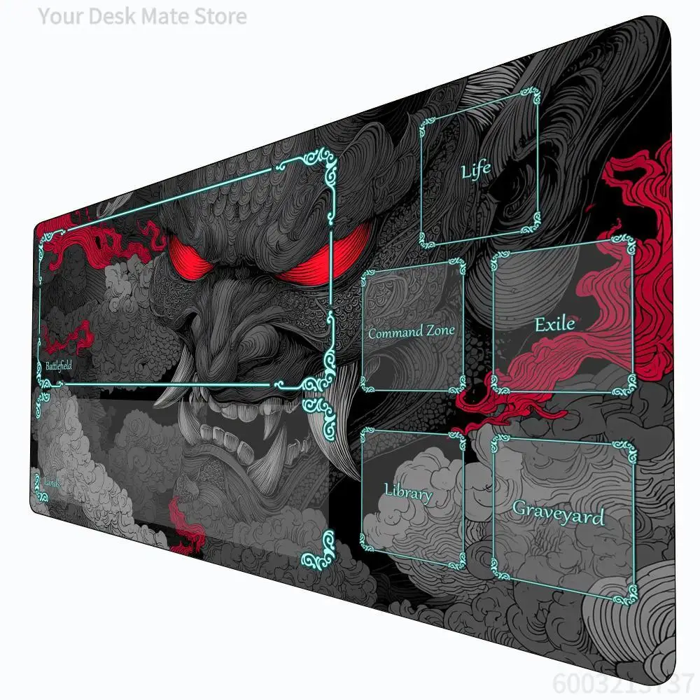 

Angry Red-Eyed Demon Face MTG Playmat Magic Card Battle Mat Non-Slip Durable 35X60CM Commander playmat Board Game Mat for TCG
