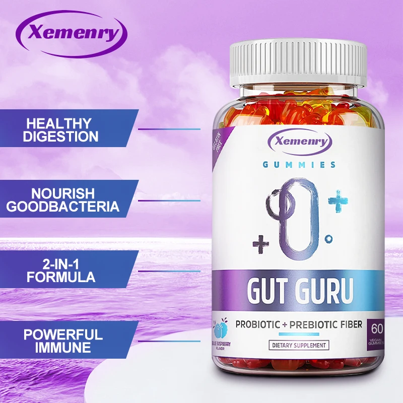 

Prebiotic + Probiotic Gummies - Improve Digestion and Immunity, Support Gut Health, More Effective Gut Health Supplement