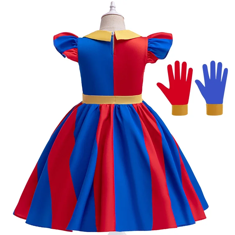 The Amazing Digital Circus Cosplay Costume 3-10 year Kids Dress Halloween Circus Pomni  Birthday Party Dress  Baby Girl Dress