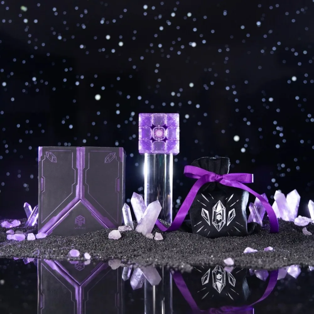 Gan16 maglev max roxo inverno coleção limitada cubo de velocidade 3x3 cubo magnético competição profissional magico puzzle brinquedo