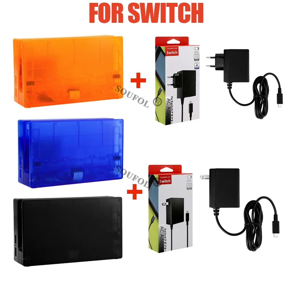 

2IN1 For Switch Charging Dock HDMI-Compatible TV Dock Charger Station Stand Dock For Switch TV Dock Charger with AC Adapter