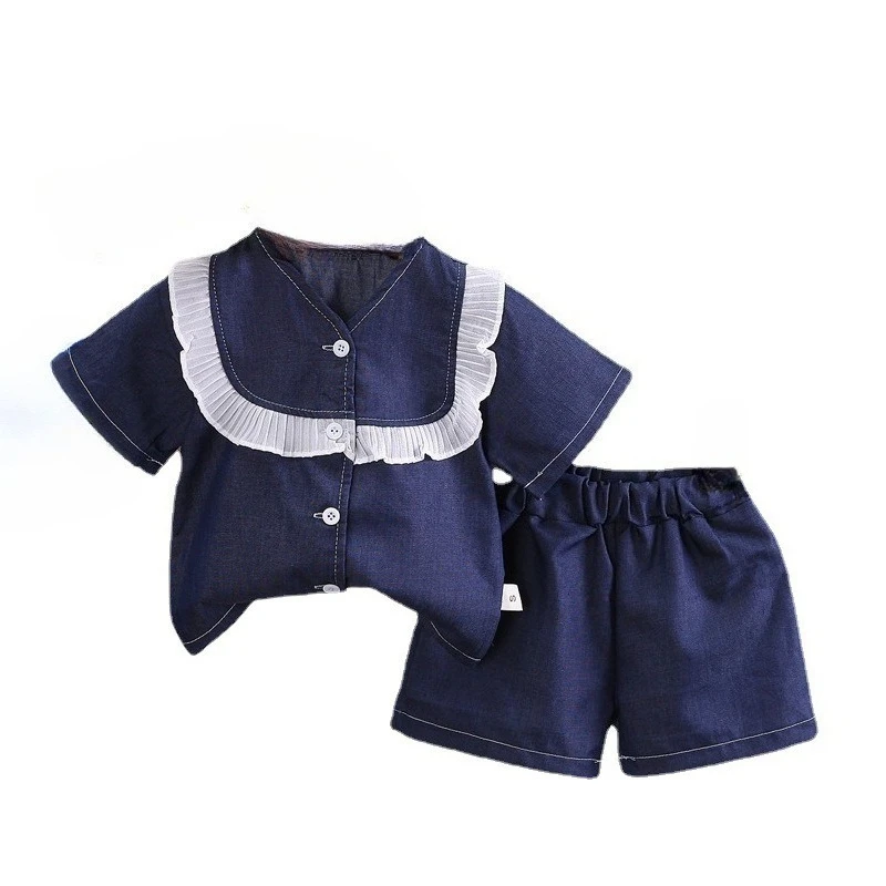 

New Summer Baby Clothes Suit Children Short Sleeved Shirt Shorts 2Pcs/Sets Kids Girls Clothing Set Infant Fashion Casual Costume