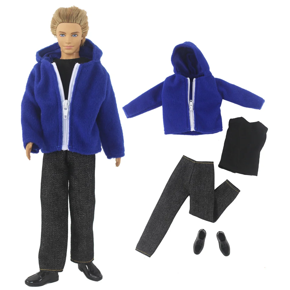 1 Set Puppenkleidung, Denim-Kleidung, Tarn-Outfit für 12-Zoll-Ken-Puppe, viele Stile zur Auswahl, A03 – Detail 9