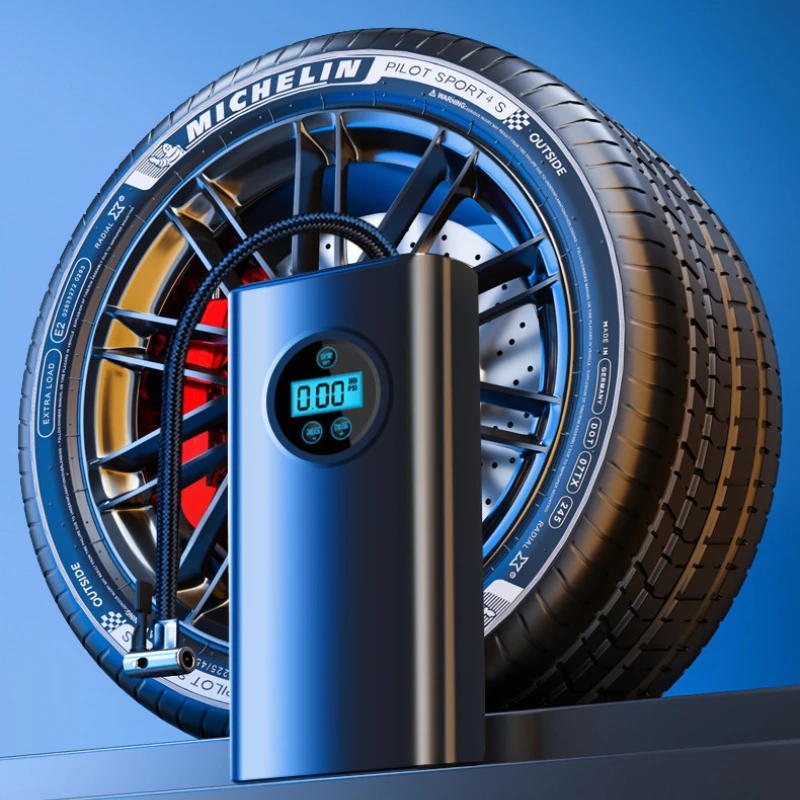 مضخة نفخ السيارة اللاسلكية المحمولة شاشة ديجيتال محمولة عالمية Quota التضخم مراقبة ضغط الإطارات المضادة للتجميد