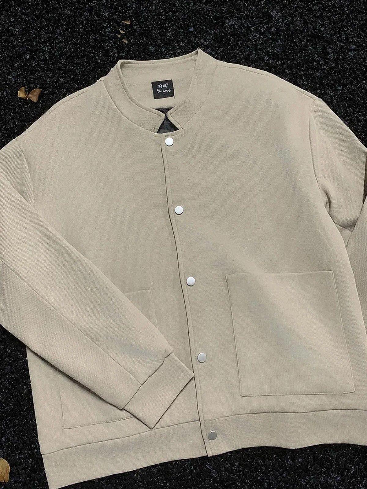 

New Chinese Sle Stand Collar Jaet Men's Casual Baseball Loose Trendy Spring Autumn New Sle Open Cardigan Outerwear