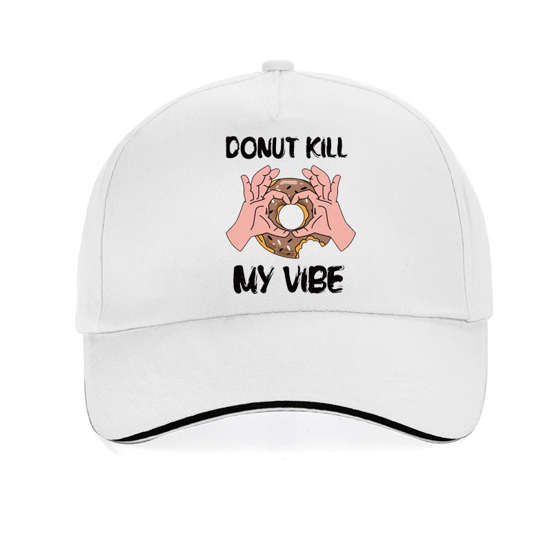 Donuts Women Men Fashion Baseball Cap Funny Donut Kill My Vibe Graphic Men hat motion Adjustable Snapback hats Bonnet