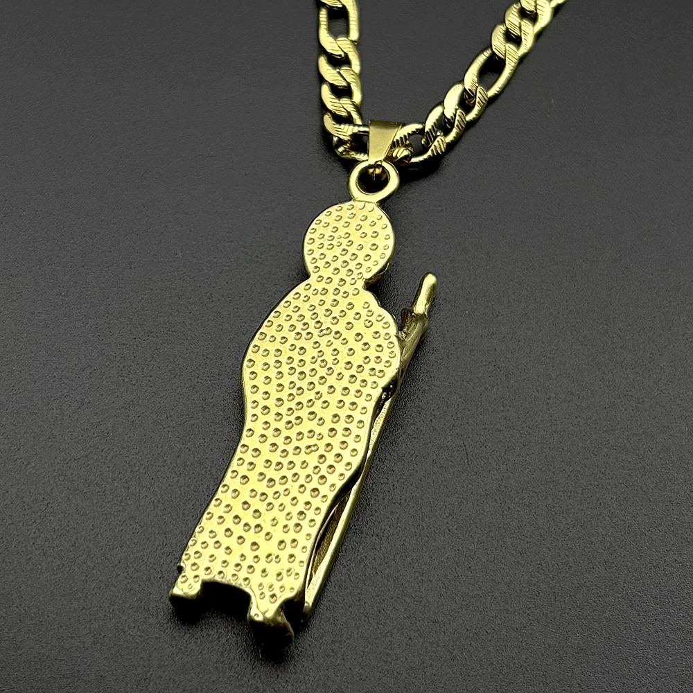 Christian San Judas Tadeo Pendant Necklace for Men Women Stainless Steel Gold Color Saint Jude Hip Hop Chain Amulet Jewelry Gift