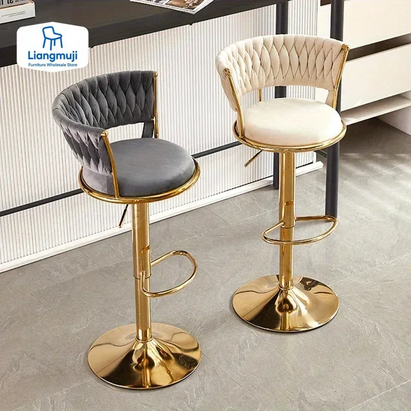 

Роскошный регулируемый барный стул для офиса со спинкой, барный стул с высоким подъемником, скандинавский стиль, Hokery Kuchenne, современная мебель