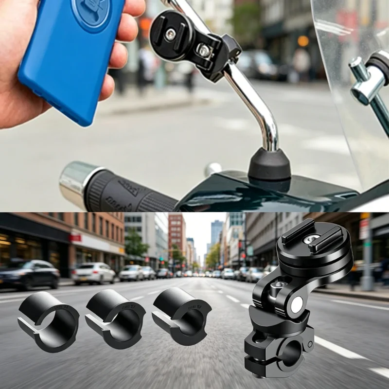 

Motorcycle Mirror Navigation Phone Support Handlebar Bracket Phone Holder Stem Triple Tree Fork Mount Clamp Mobile Phone Stand