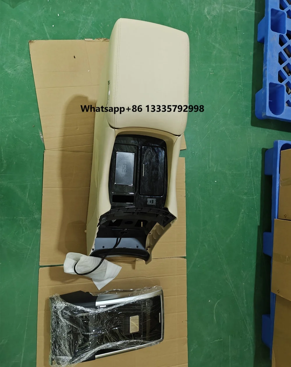 

Central Armrest Box Modified with Atmosphere Wireless Charging Armrest Box Use for Alphard 20