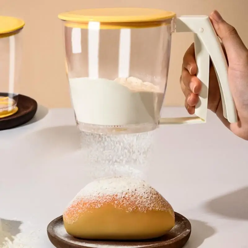 Innovative Push Type Flour Filter Cups Safe Bakeware Powder Ergonomic JOMD