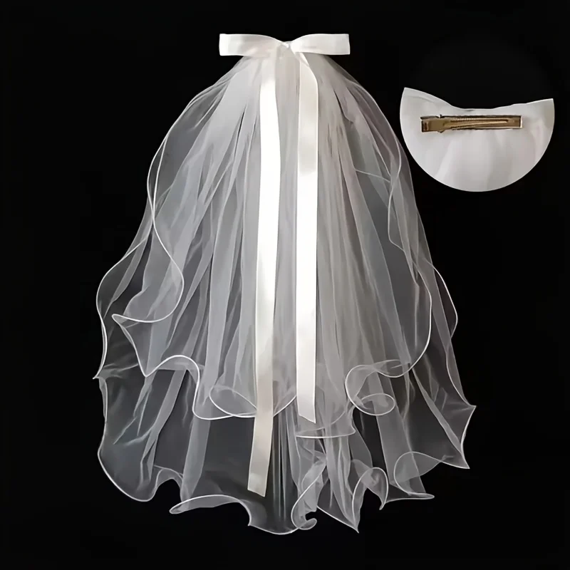 1PC Wedding Bridal Veil White Wedding Cloak Bride Shawl Women Ivory Tulle Cape Soft Mesh