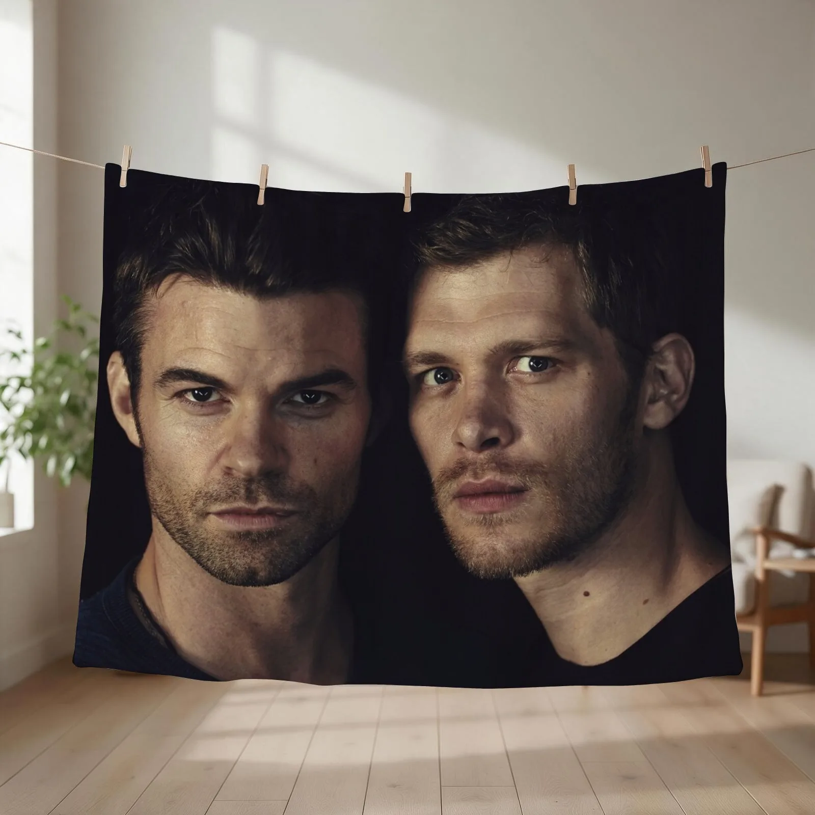 elijah and klaus Throw Blanket couch cozy soft plush fuzzy picnic outdoor blanket