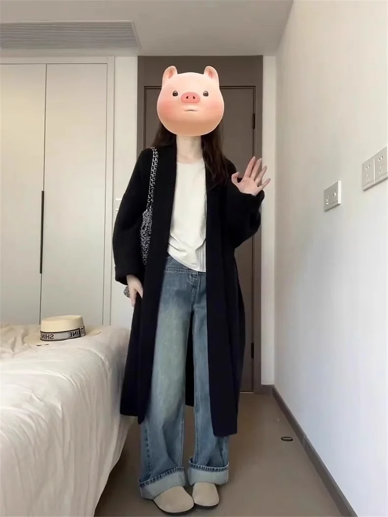 

Удлиненные кардиганы в стиле ретро для женщин: зимние, комфортные, минималистичные, с оборками, мягкие, со спущенным плечом, женственные, свободного кроя, в стиле хип-хоп, с вставками, приталенные