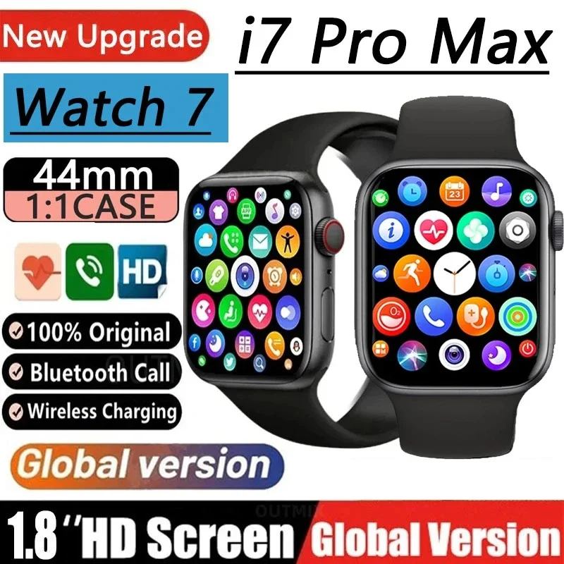 I7 Pro Max Original SmartWatch Series 7 Phone Call Custom Watch Face Sport Waterproof Women Man Wireless Charging Smart Watch