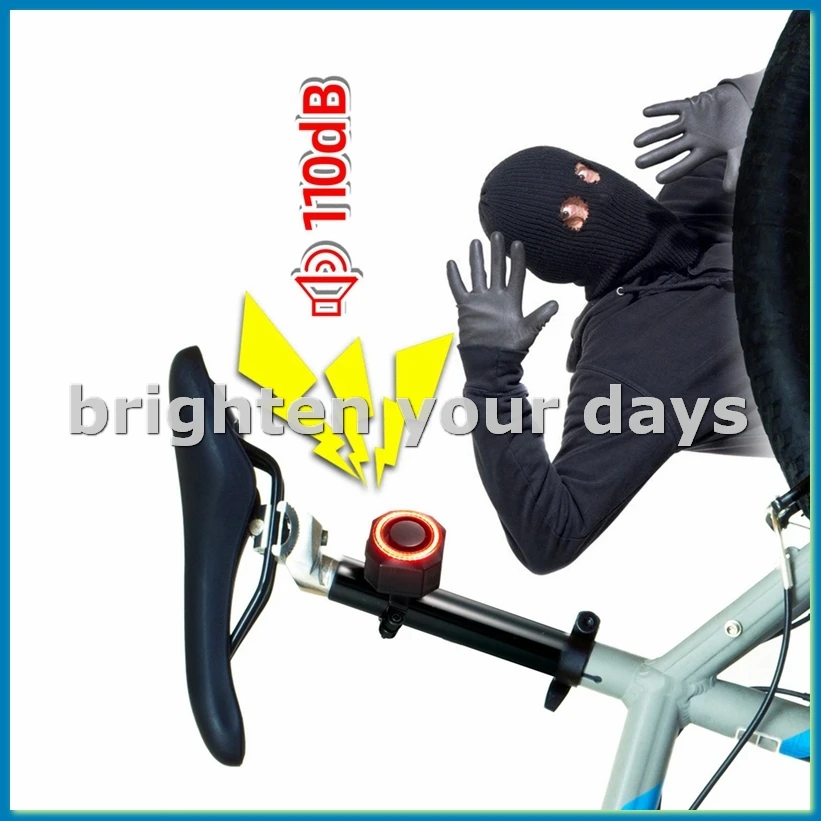 

Bicycle Alarm Bike Rear Lamp Burglary Alarm Wireless Anti Theft Vibration Motion Sensor IP65 Waterproof-A33R