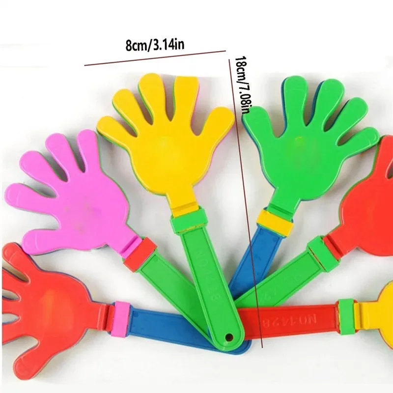 3pcs Color Random Fashion Colorful Hand Clapper Props Children Palm Clap Cheering Birthday Gift Party Favors Clapping Toys