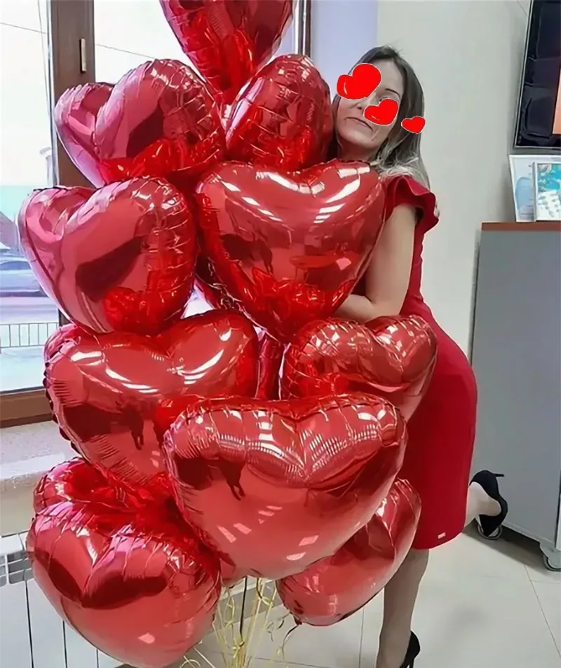 

10pcs 18inch Heart Foil Helium Balloon Wedding Decoration Rose Gold Globos Birthday Baby Shower Valentine's Day Party Supplies