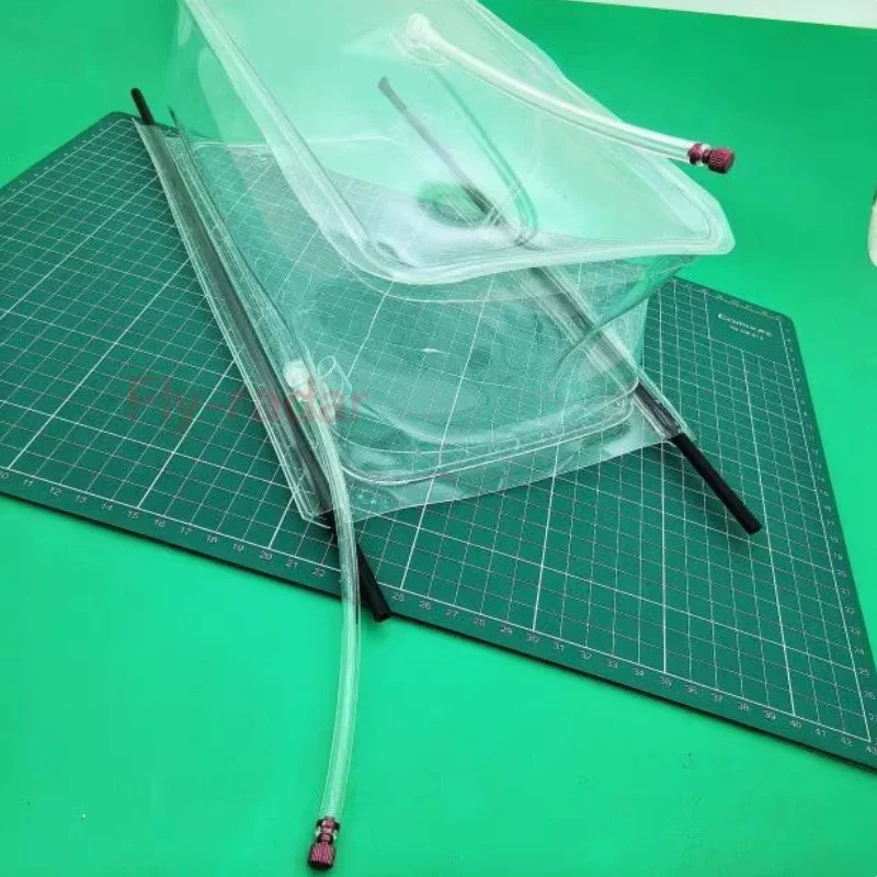 Serbatoio carburante olio morbido rettangolare resistente alla corrosione 28x14x10 cm per RC Nitro Boat/Aereo/Turbojet Adatto per tubo 6x4