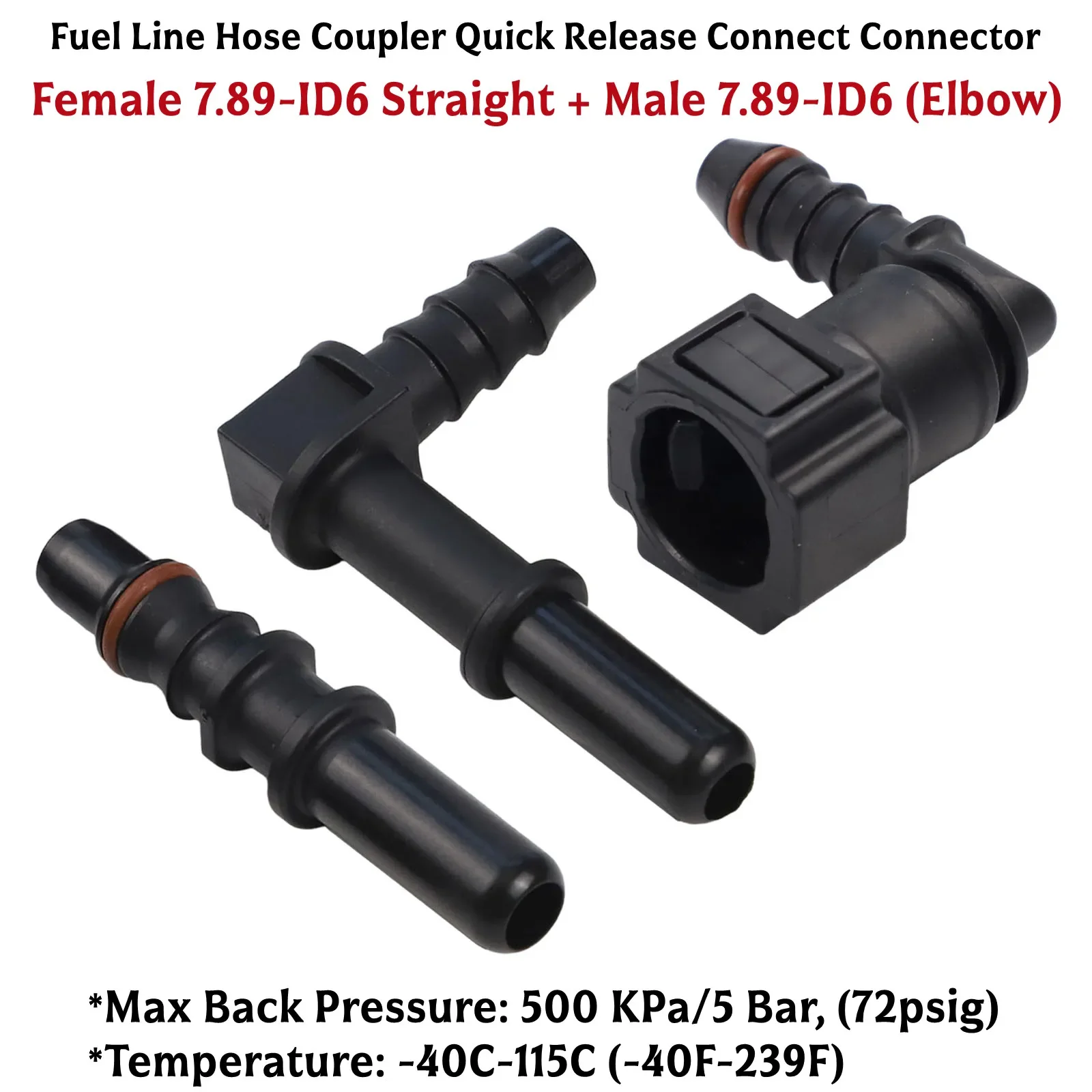 

Elbow 7.89 Mm ID6 Car Fuel Line Hose Pipe Coupler Quick Release Connector Kit Replacement Automobiles Parts For Fuel Line Hose