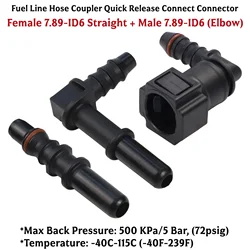 Elbow 7.89 Mm ID6 Car Fuel Line Hose Pipe Coupler Quick Release Connector Kit Replacement Automobiles Parts For Fuel Line Hose