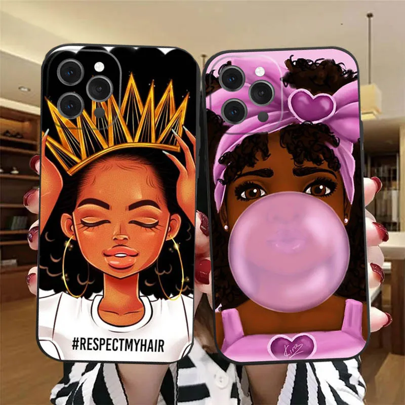 Fashion Girls Phone Case for iPhone 15 14 13 12 11 Pro Max Case Coque for iPhone XR X XS Mini SE 7 8 Plus Cover Shockproof Funda