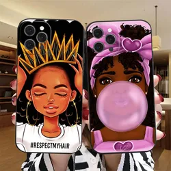 Fashion Girls Phone Case for iPhone 15 14 13 12 11 Pro Max Case Coque for iPhone XR X XS Mini SE 7 8 Plus Cover Shockproof Funda