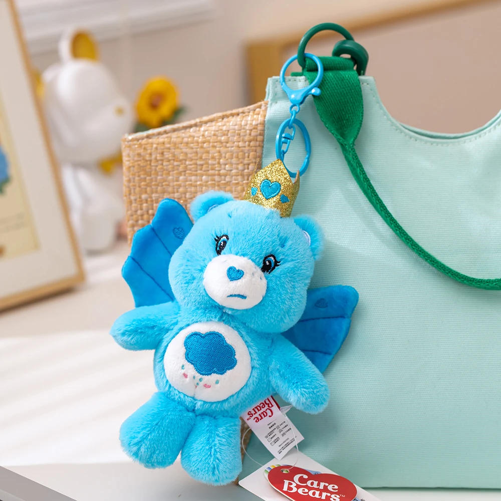 Care Bears Vocal Pendant With Wing Plush Anime Kawaii Plushie KeyChain Bag Decoration Doll Girls Boys Backpack Plush Keyrings