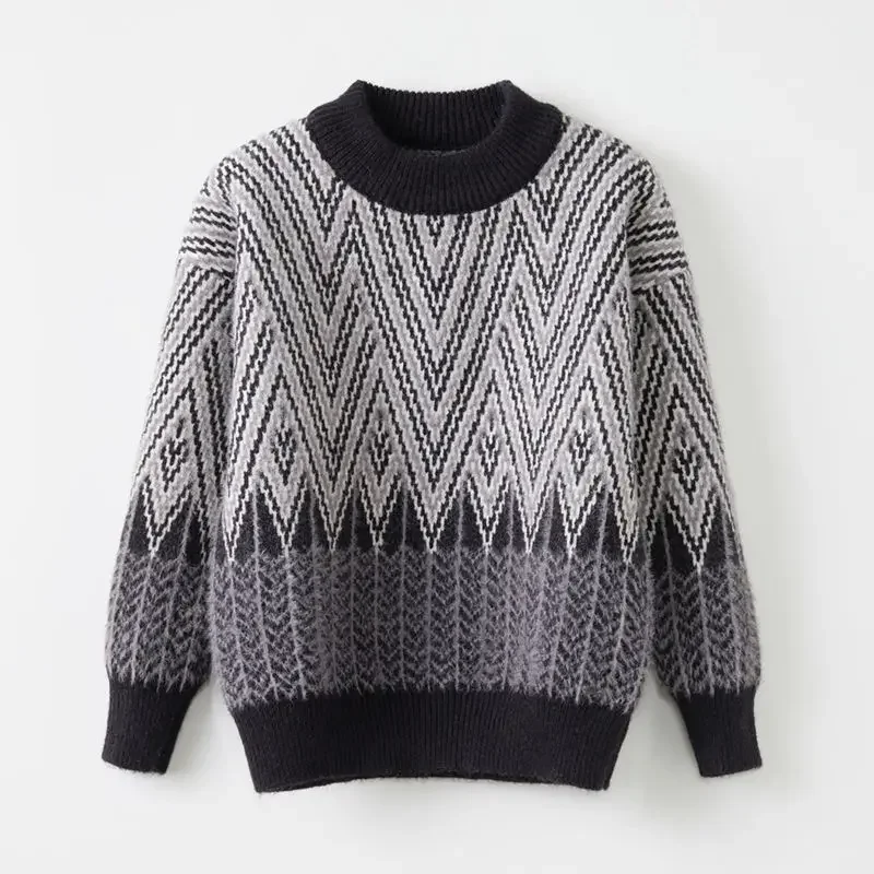 

3-10 Years Boys' Sweater Autumn And Winter New Fashion Warm Children's Knitted Base Shirt Cute Babys Jumper Kids Clothes Top
