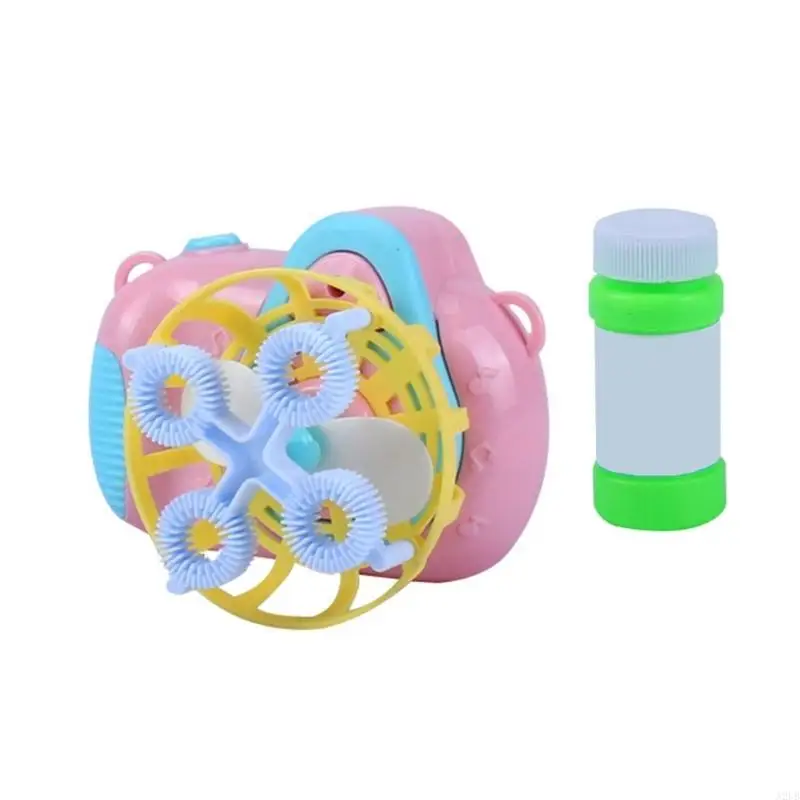 Đồ chơi máy ảnh thổi bong bóng tự động với đèn LED và nhạc cho trẻ chơi đồ chơi ngoài trời các loại quà tặng mùa hè A2UB