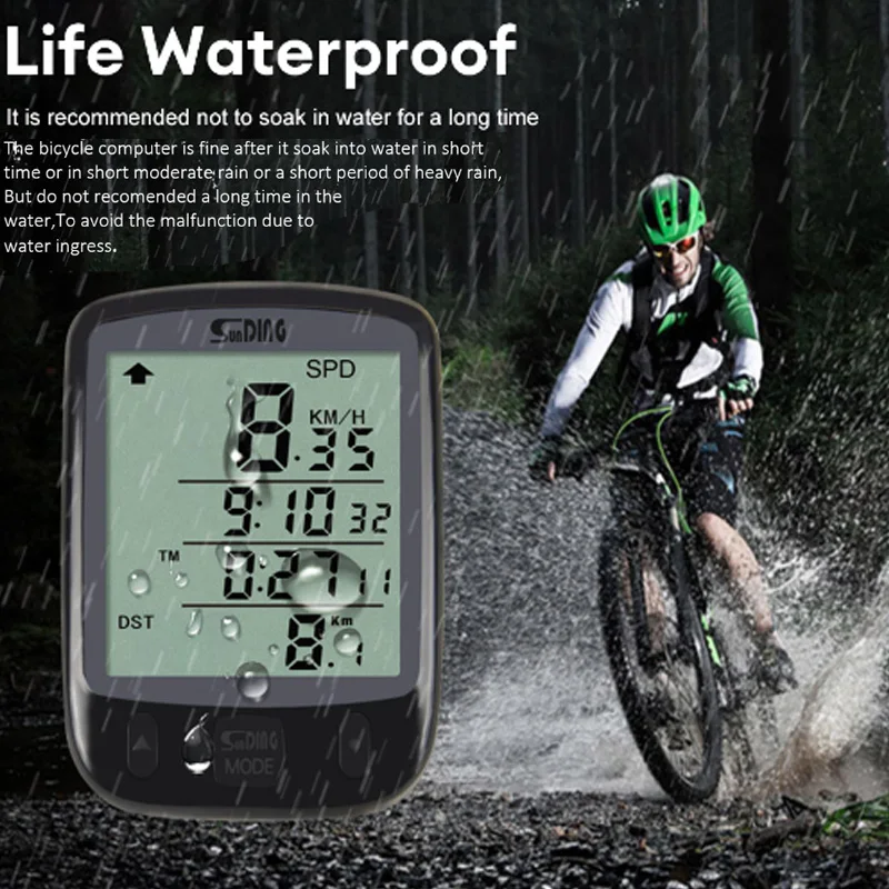 Cycling Computer Waterproof Bicycle Odometer Digital LCD Display Wired Cycling Computer Speed Calorie Test Cycling Computer