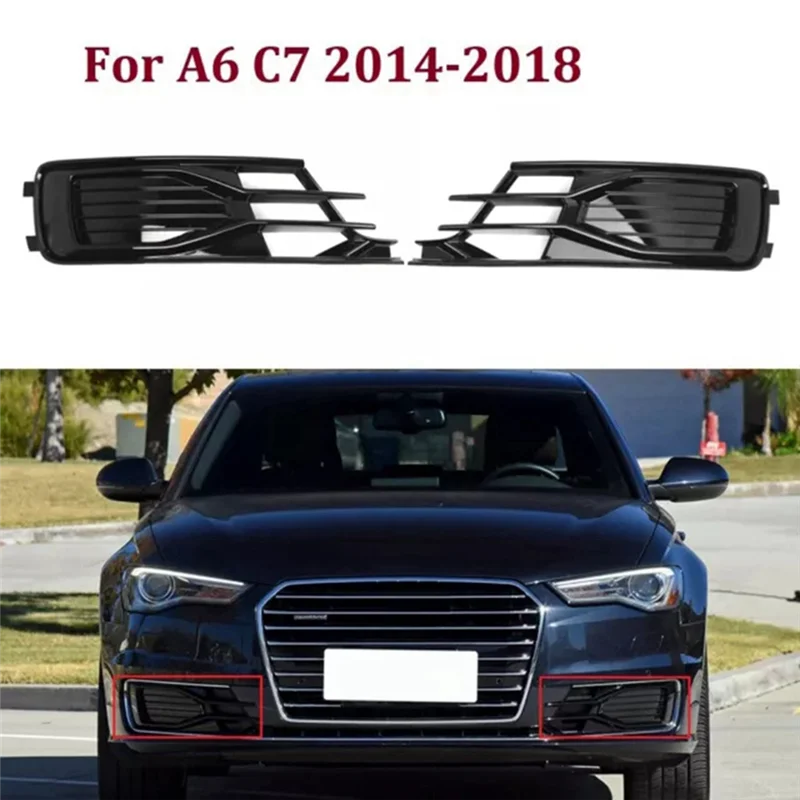 

Simple Front Bumper Lower Grill Cover Grille For A6 C7 Sedan 2016-2018 4G0807648AD 4G0807647AD