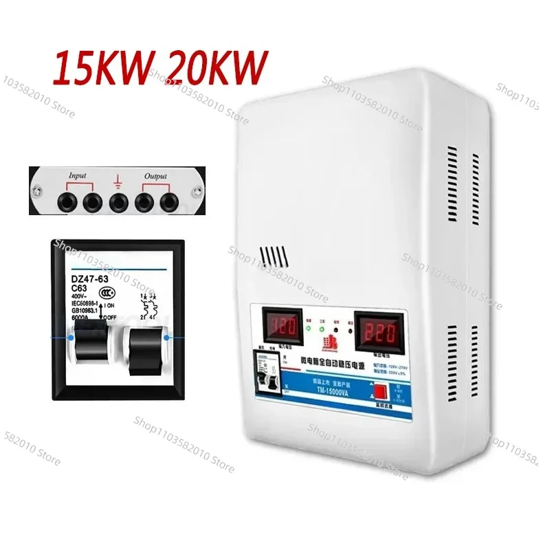 

15KW Automatic Voltage Stabilizer, 130V-260V to 220V Power Supply for Household Appliance 15000VA