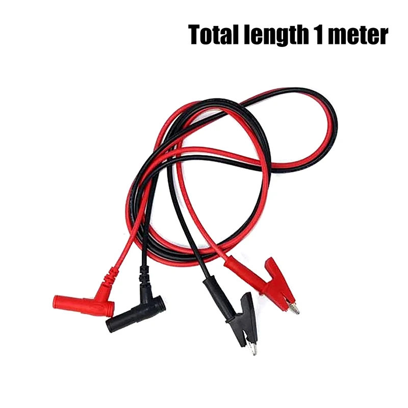 【K】20A 90CM Alligator Clip To Banana Plug Test Cable Lead Connector Dual Probe 4mm Crocodile Clip For Multimeter Measure Tool