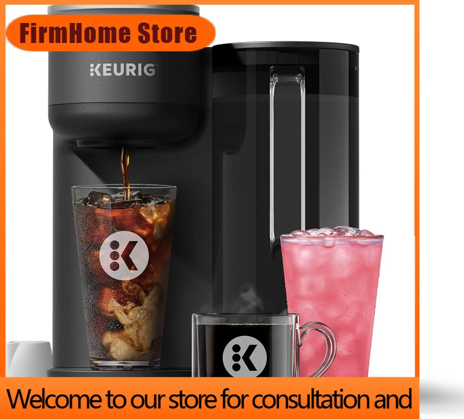 FirmHome StoreSingle Serve K - Cup Pod Coffee Brewer With BREWID And MultiStream Technology, 78 Oz, Black, For Home