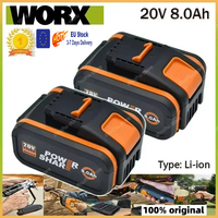 Batterie De Rechange Aste Au Lithium-ion D'origine Worx WA3551, WA3553 WX176 WX550 WX386 WXino 3 WXgain, WX800,WU268 20V, 8,0 Ah