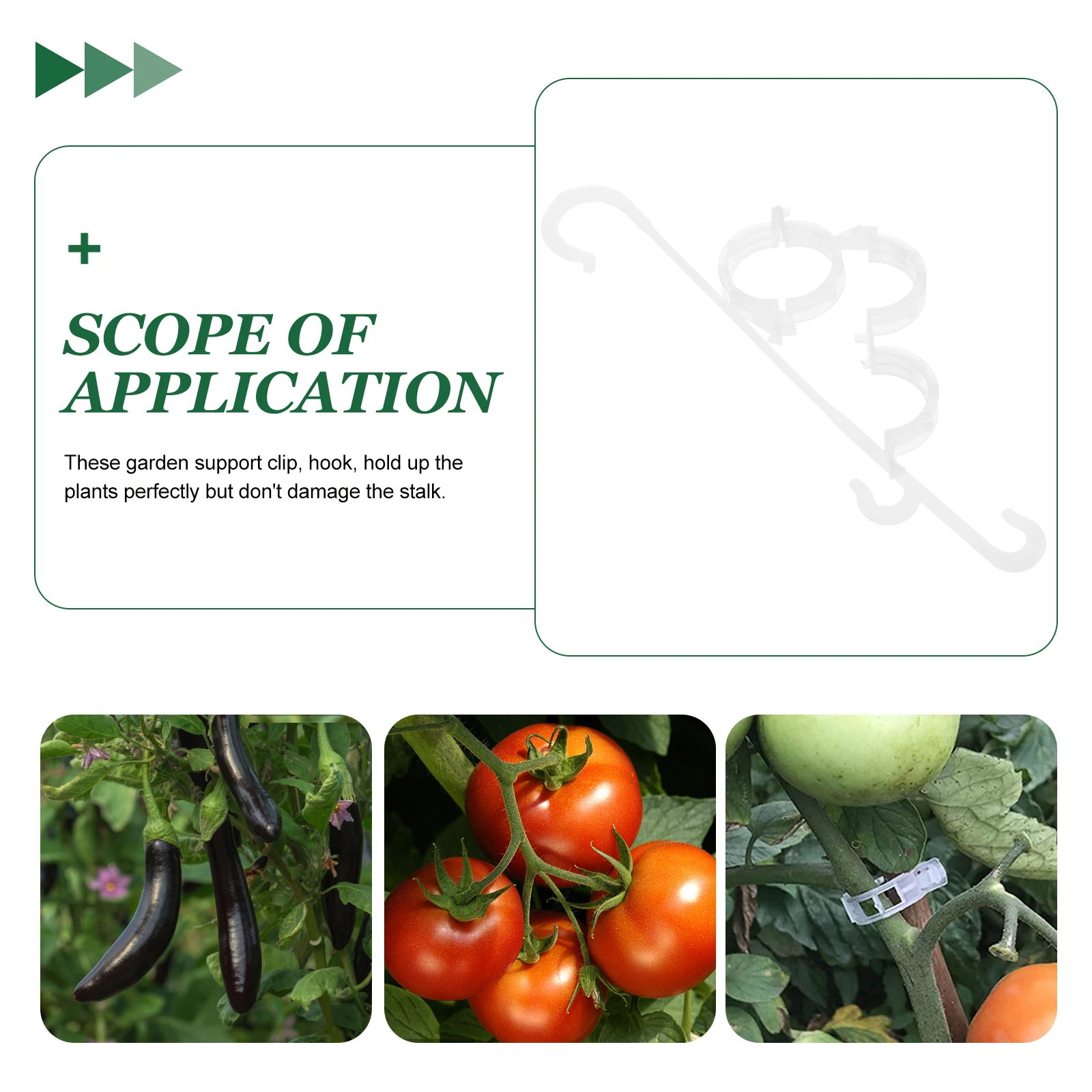 

1 set 1 Set Plastic Plant Support Clips Hooks For Tomato Vine Grafting Garden Vegetable Stem Trellis Fruit Hanging Clamp Cage