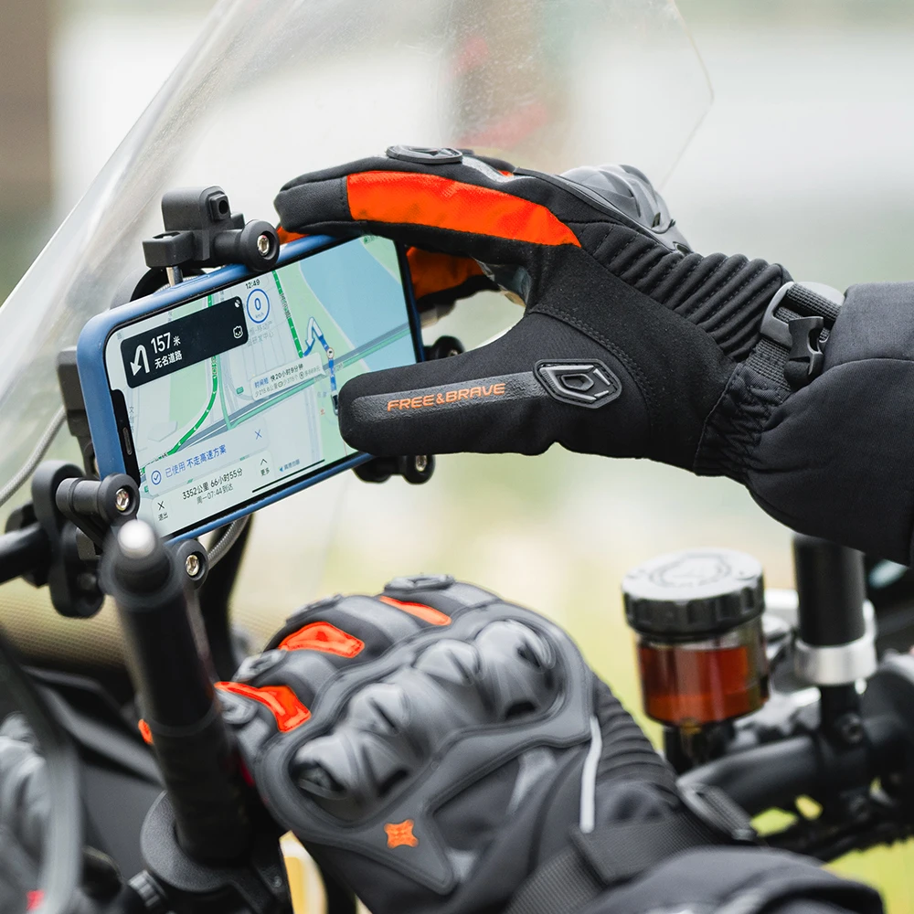 الشتاء دراجة نارية قفاز يندبروف ودافئة شاشة تعمل باللمس دراجة نارية قفازات ركوب الخيل مكافحة سقوط جميع الاصبع قفازات الرياضات الشتوية M-2XL