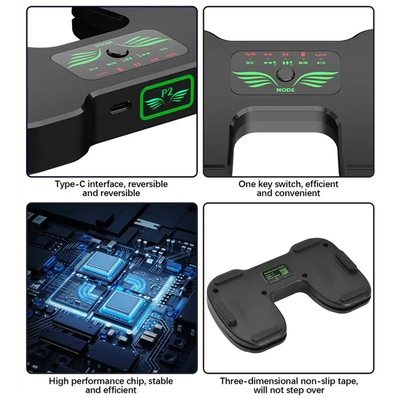 AEF6-Wireless Page Turner Pedal Portable Music Page Turner For Tablets Smartphones BT Foot Page Turner Rechargeable
