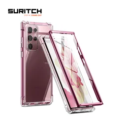 Full Body Cover Protection Case For Samsung Galaxy S22 Ultra Built in Screen Protector Hybrid Hard Shell TPU Bumper Rugged Case