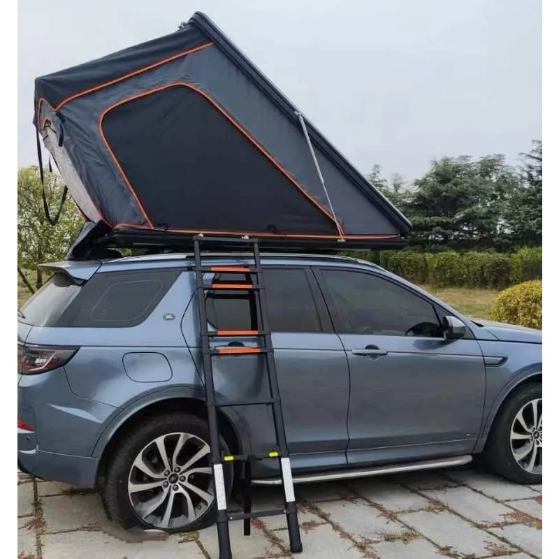 Aluminum Frame Triangle Supported Rooftop Tent, Waterproof Wind Resistant Car Top Camping Tent Fit for SUV Road Trip