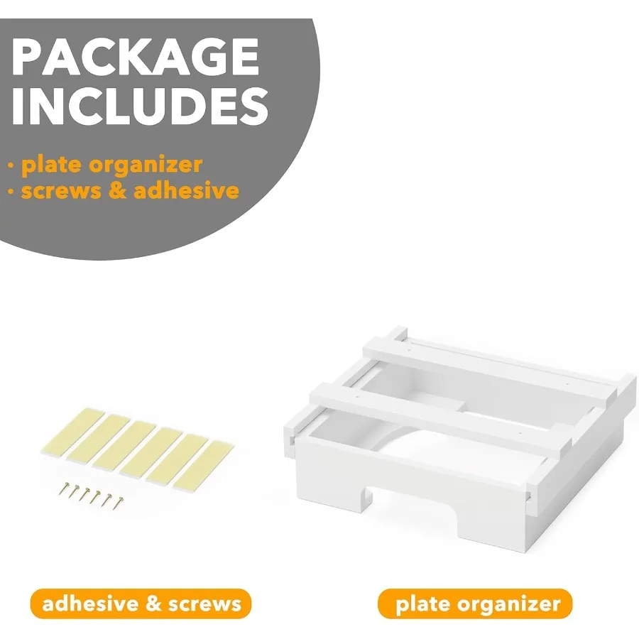 Dispenser per piatti di carta da 9 pollici sotto l'armadio Portapiatti in bambù Contatore da cucina Dipensori verticali Supporti Controsoffitto Caddy Whit